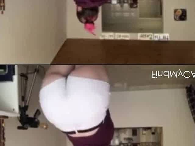 Big Booty White BBW Twerking on Webcam Solo