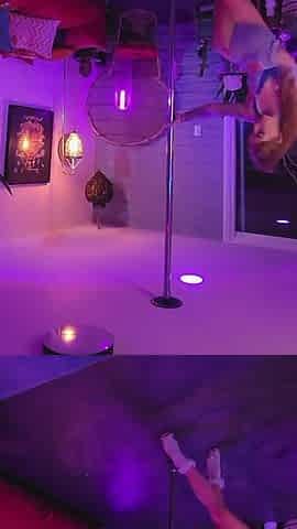Natural Redhead Grinding A Pole
