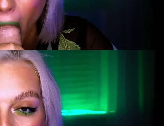 Slobbery blowjob from green dragon