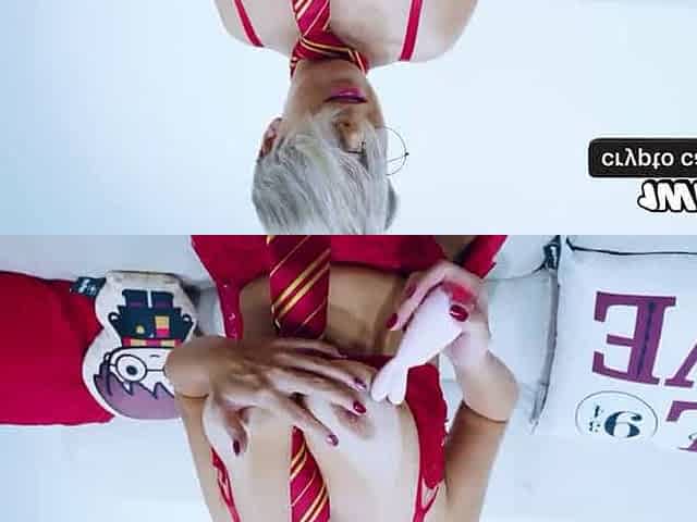 Cosplay hogwarts student gets a immense fucktoy fuck