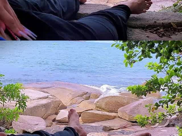 Handjob Surprise Ejaculation on the Beach