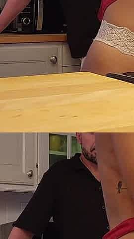 Hot MILF Gets Fucked From Behind in the Kitchen Her Husband Did Not Know She Had Her Camera on