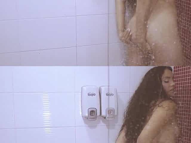 My spouse spies on me in the shower, this chab turns me on so much that I screw him previous to finishing.