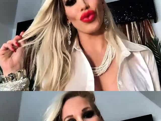 Lapdance and blowjob made by BIG boobs blonde
