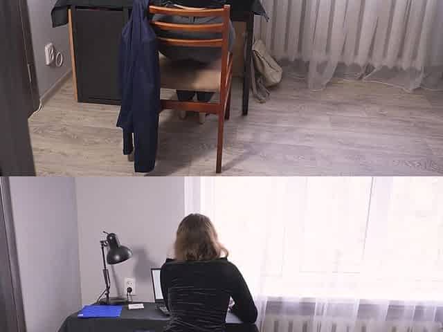 Hot Coworker Teases Ass Till Her Pants Ripped