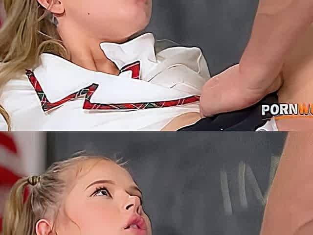 Horny Cheerleader Seduces Teacher Into Drilling Every Hole