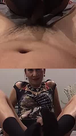 Mature Wife Gives Superb Sockjob And Footjob In Pov Fetish Session