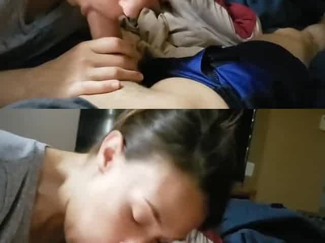 Amazing Blow Job, ball licking, ruined orgasm, huge cumspray