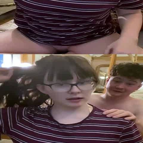 Amateur teen blowjob and cumshot from a guy
