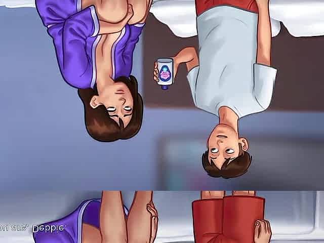 Anon gives Debbie a surprise massage - summer time saga gameplay