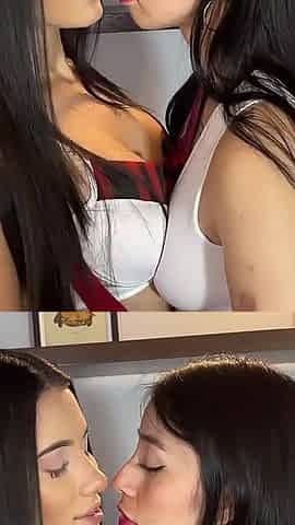 Horny and Hot College Girls Touch Each Other and Masturbate That Tight and Juicy Pussy to Pass the Matter