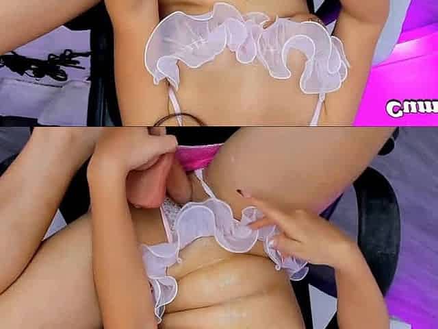 Nerd Girl Slut Self-Fucks Delight