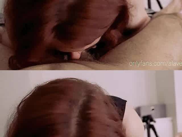 Redheaded step sister deepthroats and gives me a tugjob