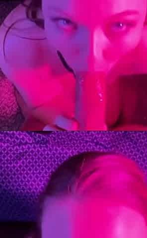 Aspen a BBW Sucking on Daddies Cock and Getting Face Fucked