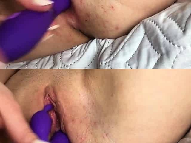 First-Time Vibrator Fun - Close-Up Webcam Solo
