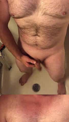 Pissing on myself in the shower