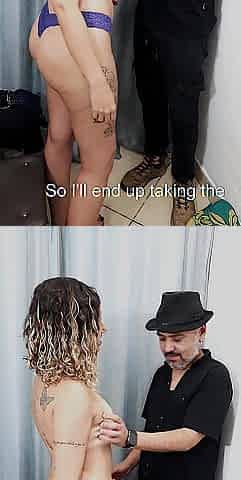 mother I'd like to fuck has sex with a salesman in the dressing room.