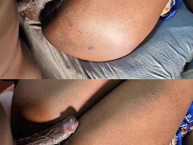 Creamy Snatch Screwing a Large Ebony Knob 1