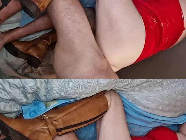 Lady in red anal