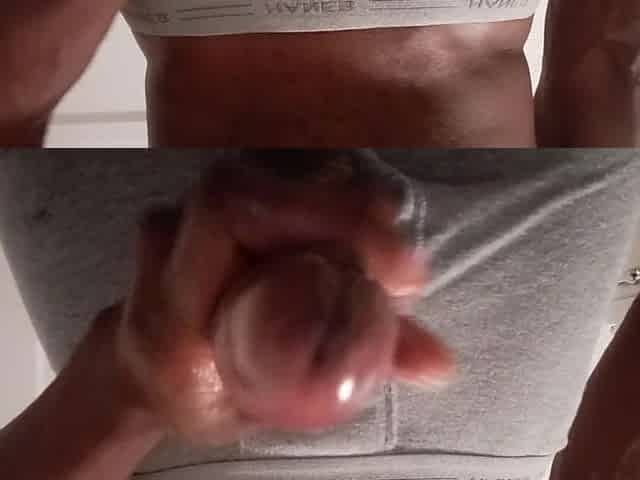 Jacking off 9'three" Thick Uncut BBC, spunk fountain (three-D-POV)????????????