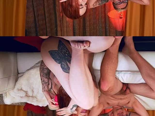 Fucking My Horny Redhead Hard on the Floor