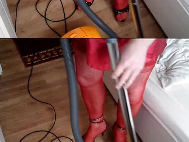 Fascination with vacuum cleaners (Hot in stockings)