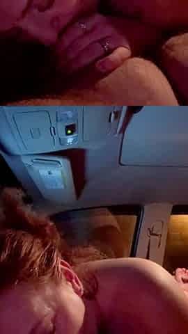 My Neighbors Redhead Wife Sneaks Out at Night to My Truck and Gives Me an Amazing Blowjob