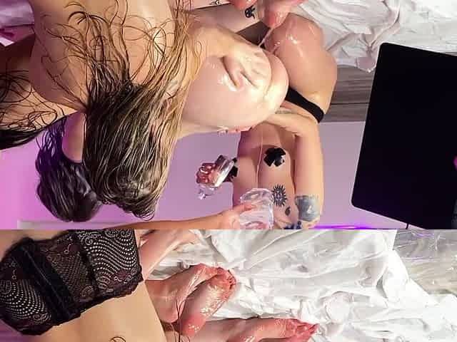 Rough Threesome DP Lesbian Toying