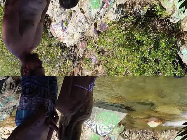 Public Sex By The Water Ended In Facial