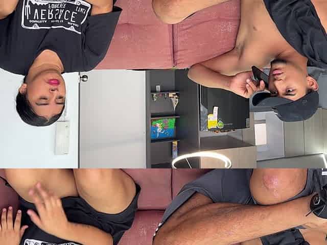While My Husband's Cuckold Makes Lunch Latina Slut Gets Fucked by Stranger Until He Cums in Her Pussy