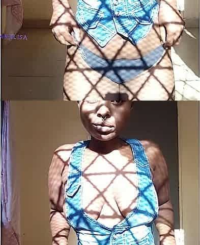 Akiilisa in Hot ebony underclothes,trapped