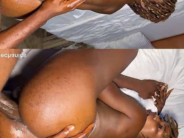 the anal gap had a unfathomable gape due to hard anal screw
