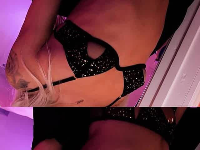 Elsa Jean blonde MILF teases in lingerie