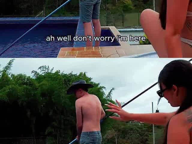 Nice-looking Hawt Colombian Daniela Andrea Gets Screwed By The Pool By A Giant Rod In Her Taut Pink Twat!