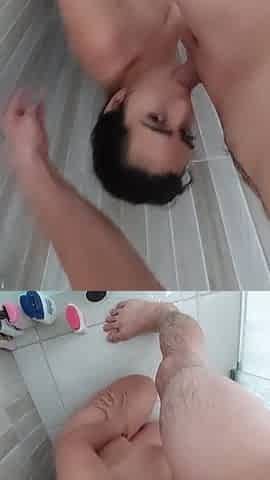 Sex in the shower with a busty Colombian