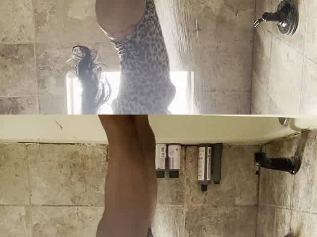Soaked vs. Dry White Sheer Costume and Sheer Leopard Print Shirt.