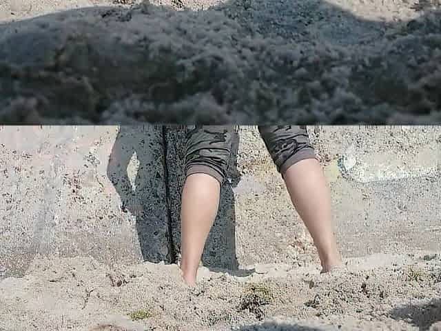 big beautiful woman large butt on beach doggy position