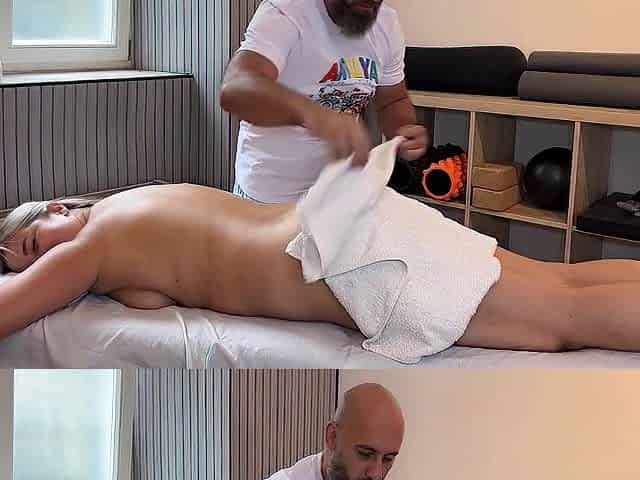 Breasty Blond Married Woman Cheats With Large Dong Masseur