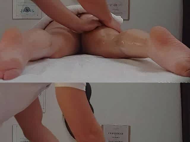 Hardcore massage with amazing brunette