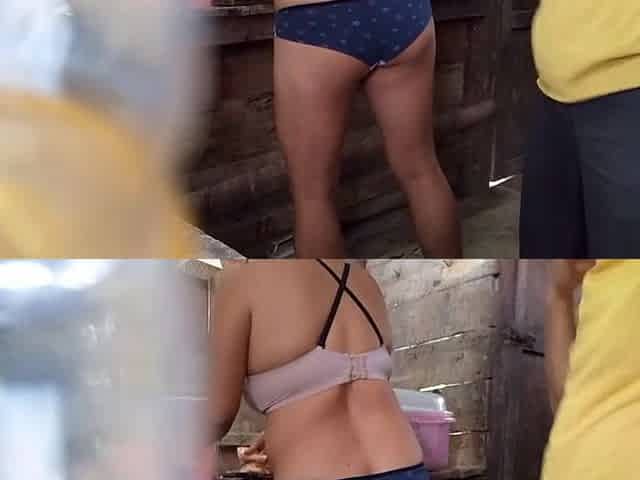 The stepsister is banged very intensive during the time that preparing breakfast in the kitchen