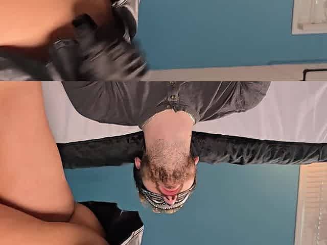 This guy worships my butt, then I take his wang down my mouth