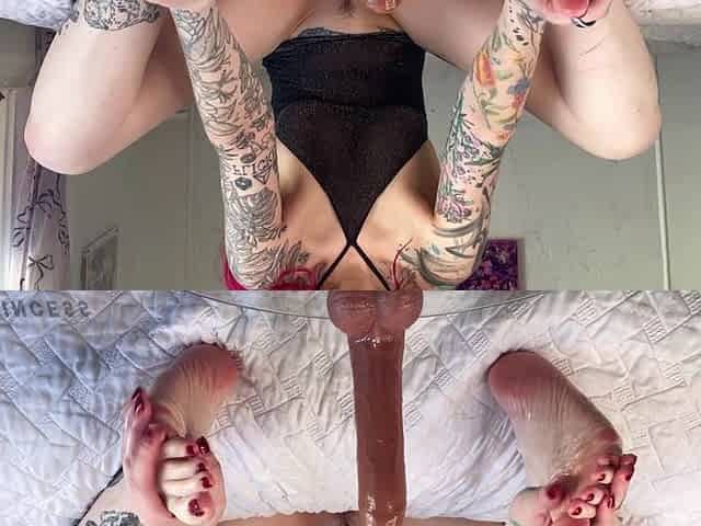 Solo Footjob & Fuck