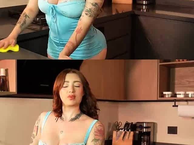 Devil Khloe - Huge Boobs Huge Ass Step Sis Shares Bed