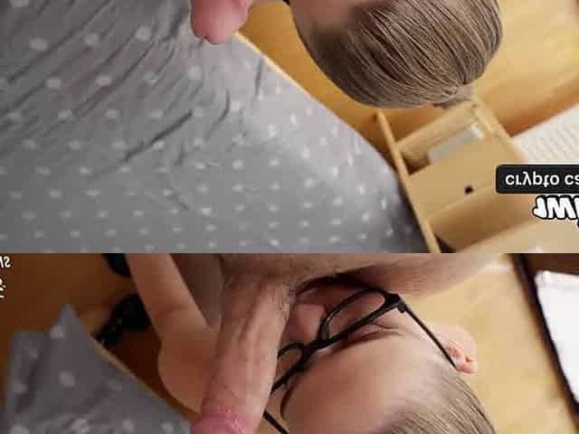 Kate Kravets, a college girl, begs her super hot professor for extra credit that ends with her ebony pantyhose being ripped - cu