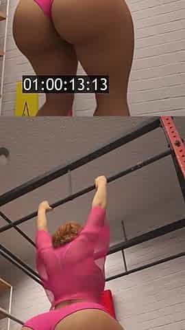 Mrs. Keagan Big Booty Hanging Bar Challenge