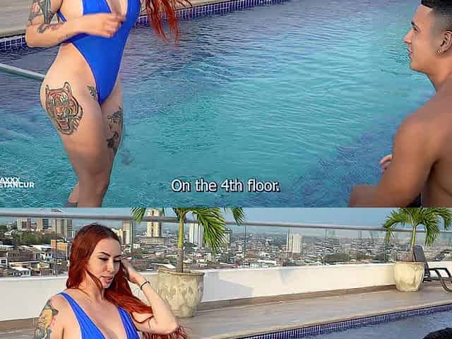 I creampie my neighbour for hiding her spouse from me - Max Betancur & Andrea Castro