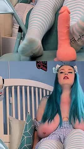 Teasing Footjob From a Neko Girl - Solo Girl
