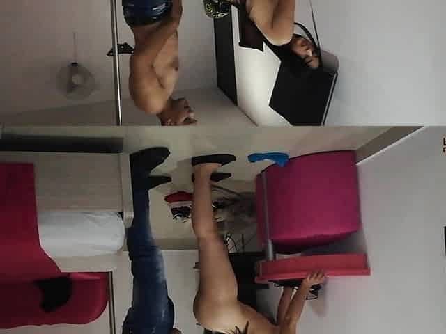 Latina Teen Invited to Room Is Fucked in Front of Mirror