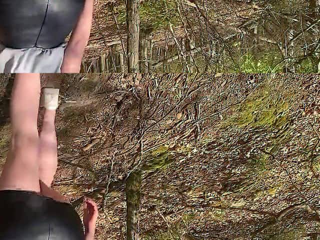 Amateur Stepmom Is Fucked Outdoor In Her Leather Skirt