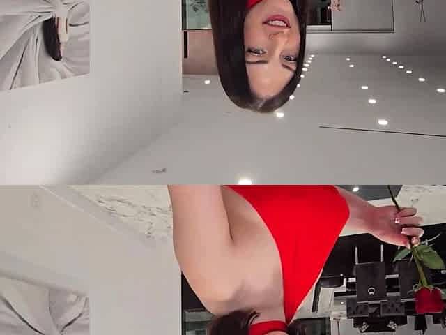LucyLotua Red Dress Ass Spread